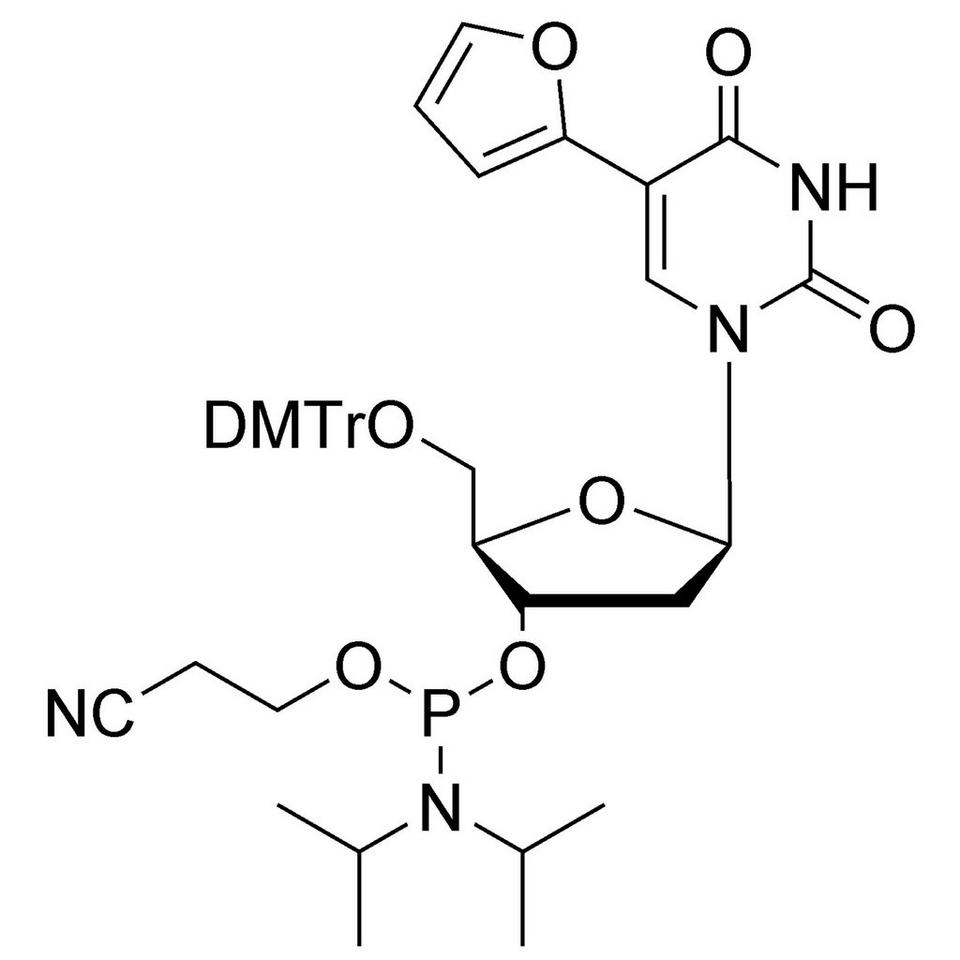 5-(2-Furyl)-dU CE-Phosphoramidite, 250 mg, ABI (10 mL / 20 mm Septum)